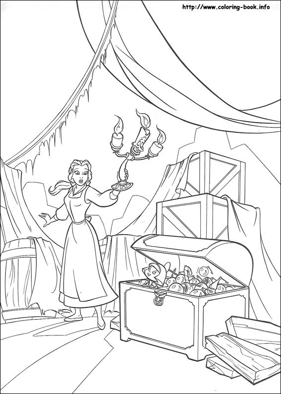 Beauty and the Beast coloring picture